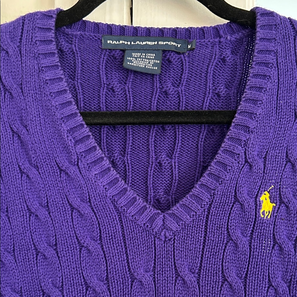 Ralph Lauren Sport Cable knit V-Neck Sweater